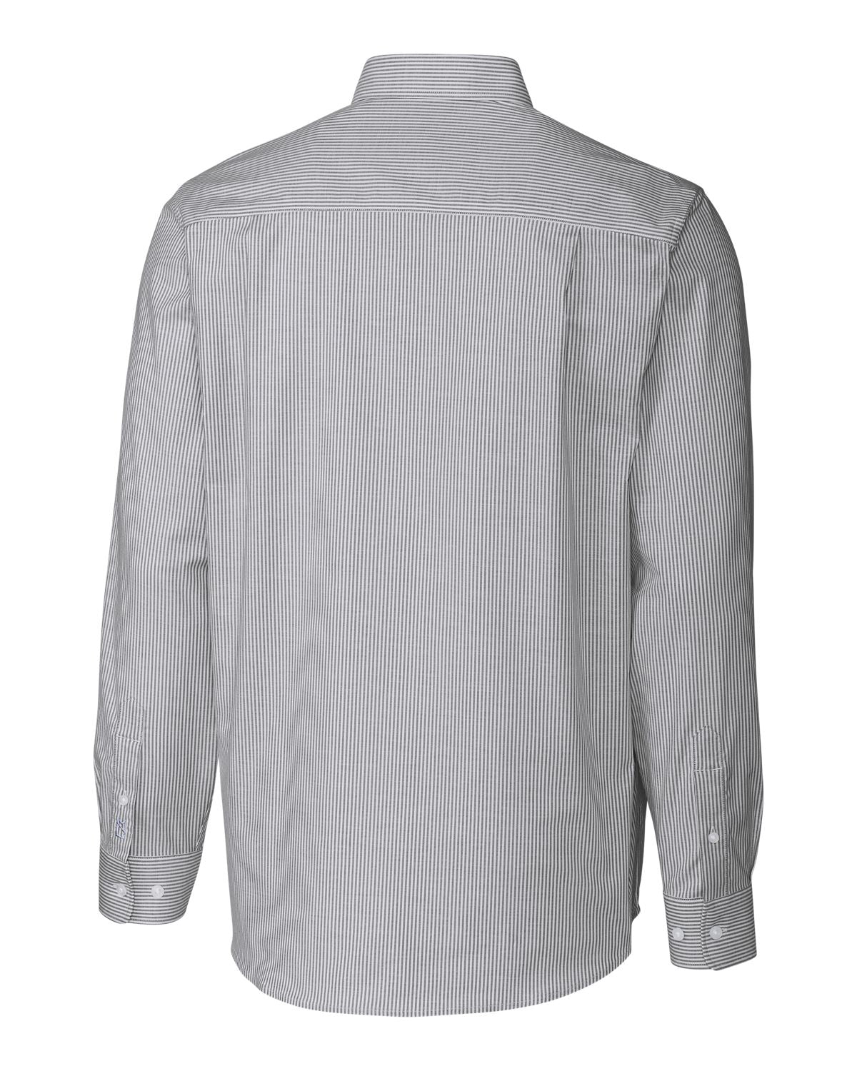 Men's Stretch Oxford Stripe Long Sleeve Dress Shirt