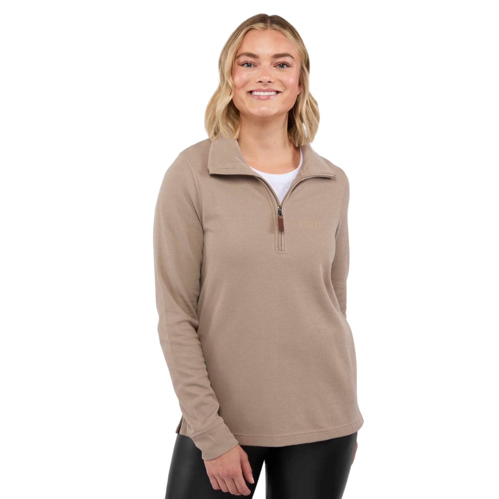 Women's HUDSON Eco Knit Half Zip Ribbed Sweater