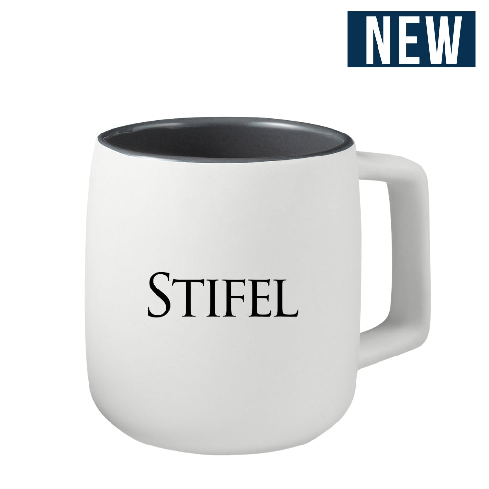 15 oz. Geo Square Handle Ceramic Mug