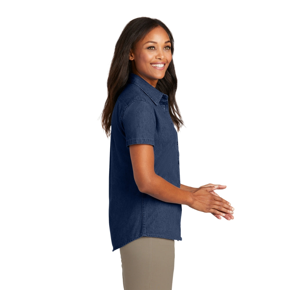 Women's Short Sleeve Denim Shirt