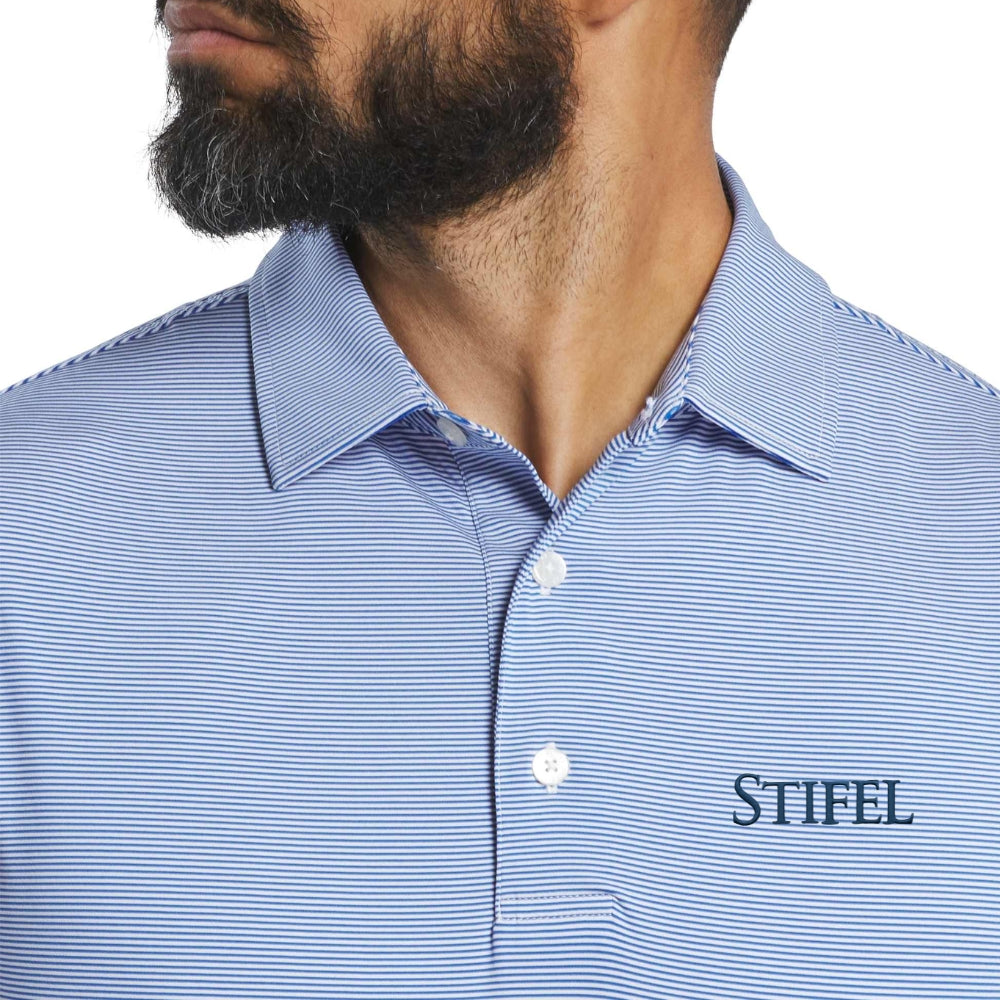 FootJoy Men's MicroFeeder Stripe Performance Golf Polo