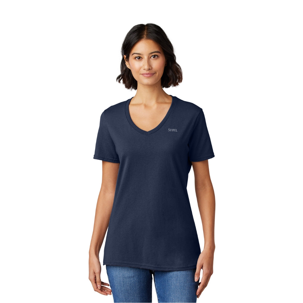 Port & Company Ladies Cotton V-Neck Tee