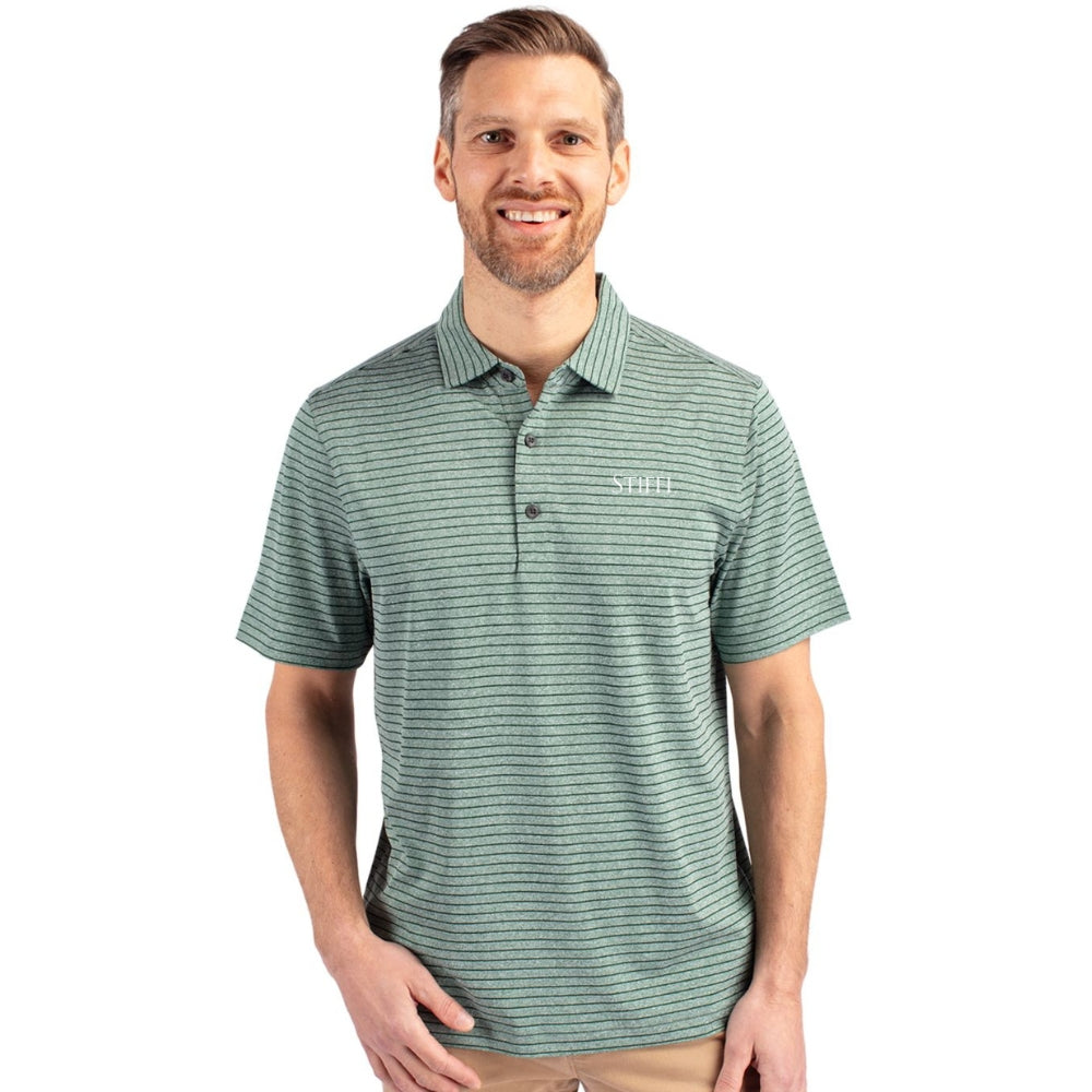 Cutter & Buck Forge Eco Heather Stripe Stretch Recycled Men's Polo