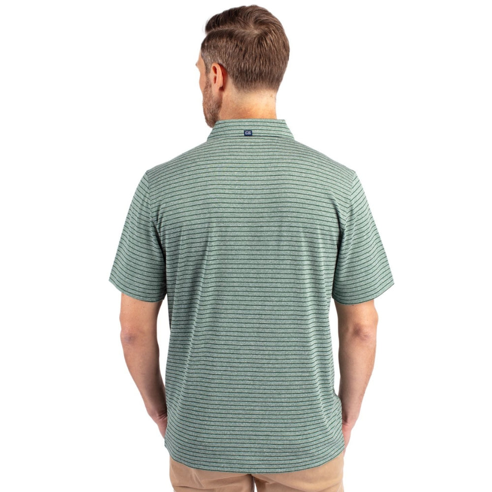 Charity Classic Cutter & Buck Forge Eco Heather Stripe Stretch Recycled Men's Polo
