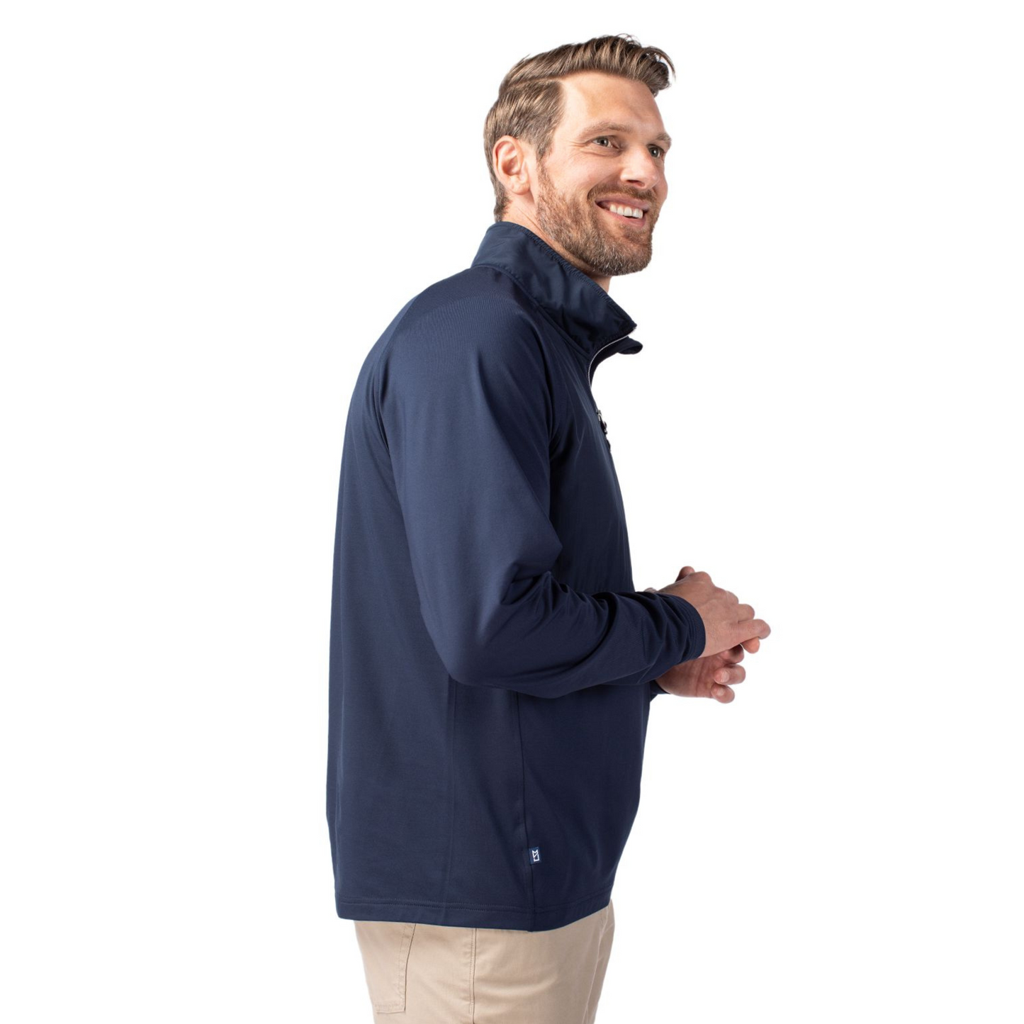 Cutter and Buck Adapt Eco Knit Hybrid Recycled Mens Quarter Zip