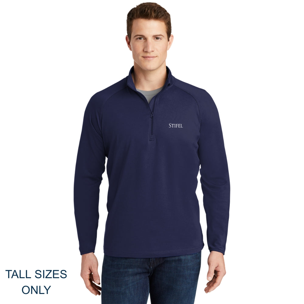 Sport-Tek Tall Sport-Wick Stretch 1/4-Zip Pullover