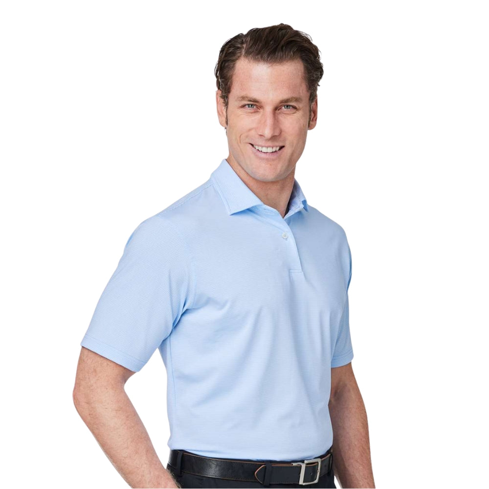 Fairway & Greene Men's Mini Stripe Tech Polo