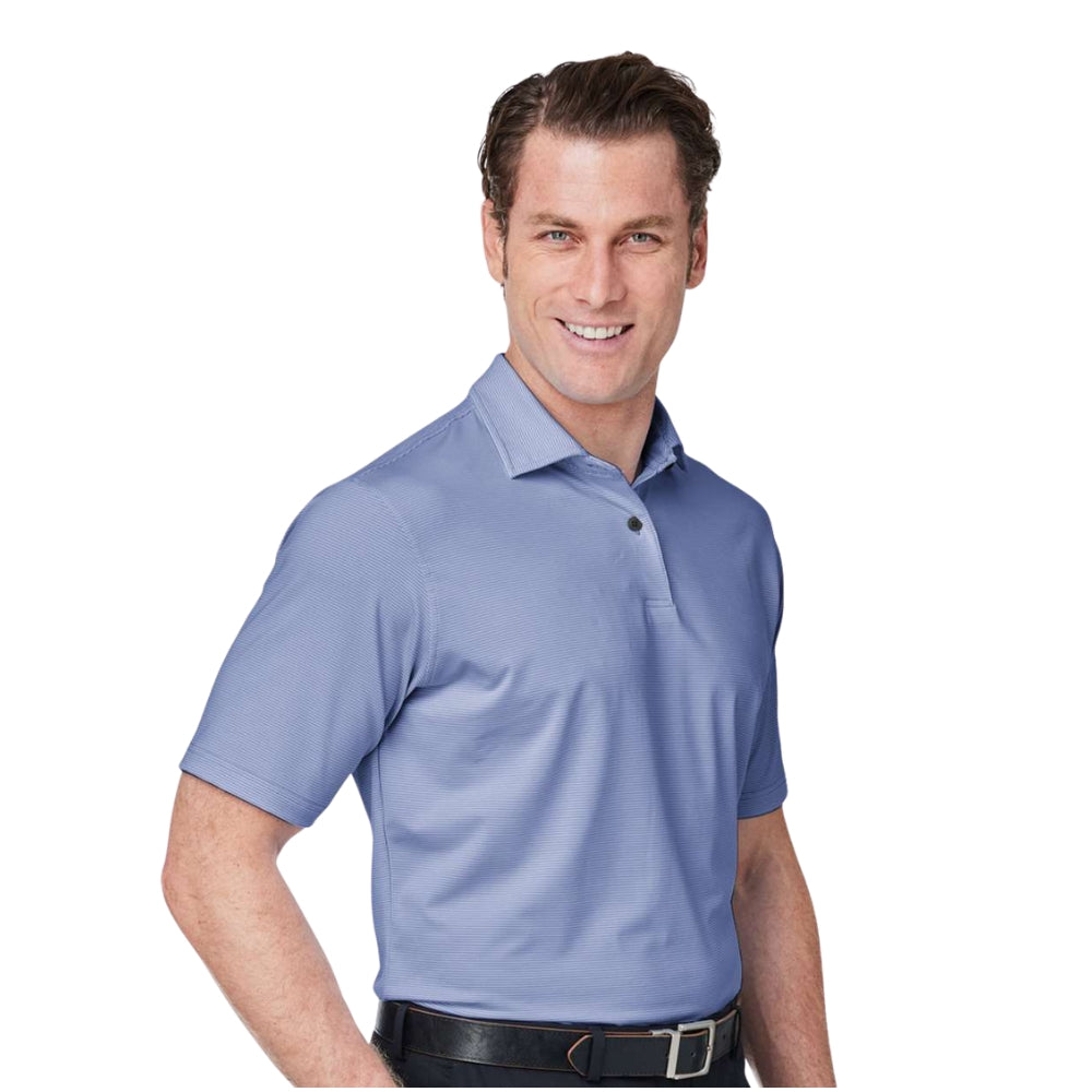 Fairway & Greene Men's Mini Stripe Tech Polo