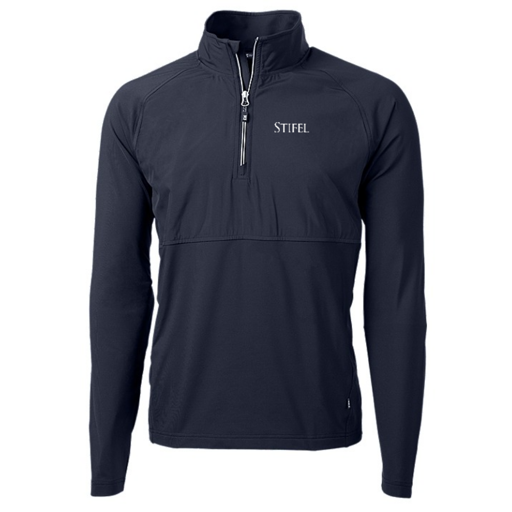 Cutter and Buck Adapt Eco Knit Hybrid Recycled Mens Quarter Zip