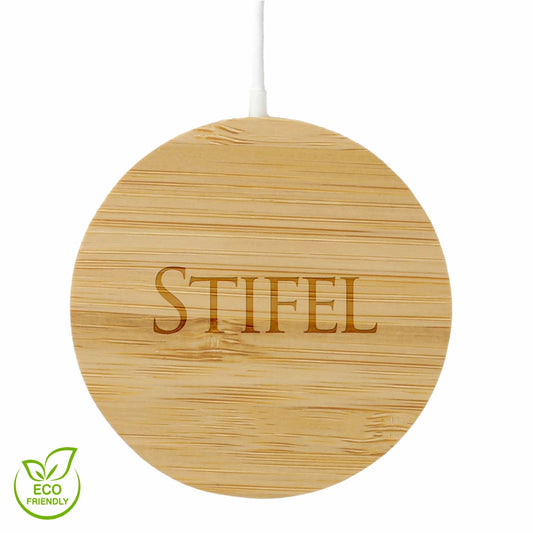 100% Bamboo MagClick Fast Wireless Charging Pad