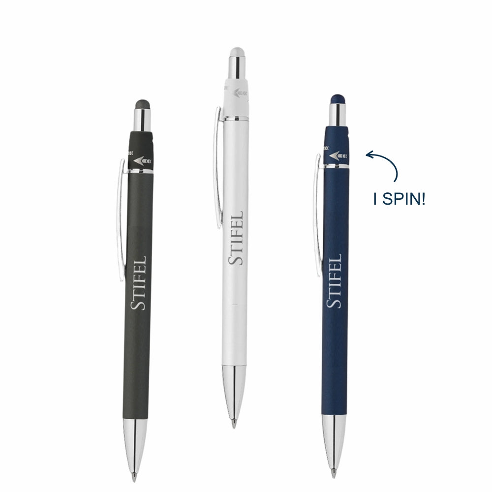 Metal Pen w/ Stylus and Orbit Fidget Spinner