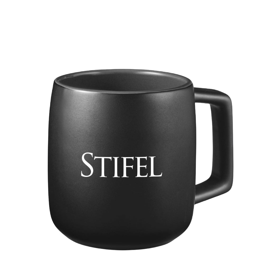 15 oz. Geo Square Handle Ceramic Mug