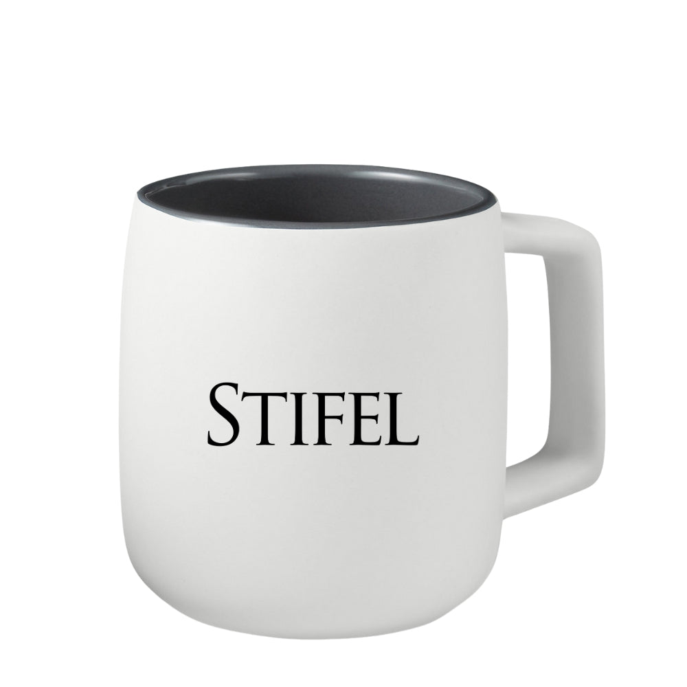 15 oz. Geo Square Handle Ceramic Mug