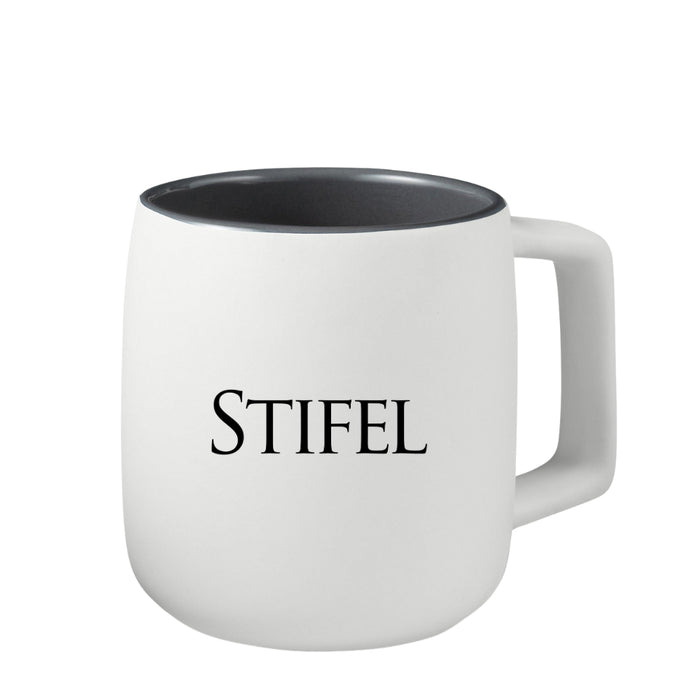 15 oz. Geo Square Handle Ceramic Mug