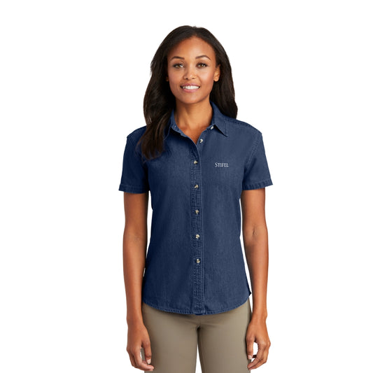 Women's Short Sleeve Denim Shirt