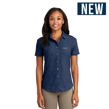 Women's Short Sleeve Denim Shirt