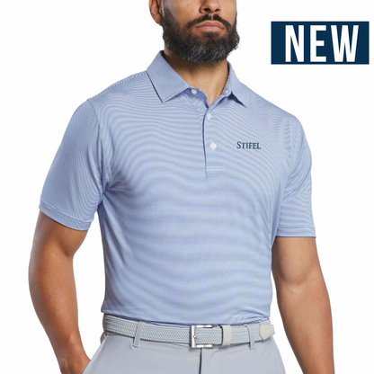 FootJoy Men's MicroFeeder Stripe Performance Golf Polo