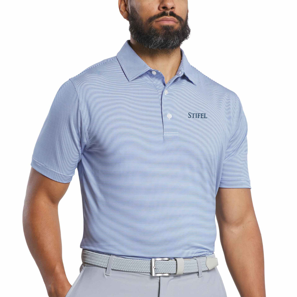 FootJoy Men's MicroFeeder Stripe Performance Golf Polo