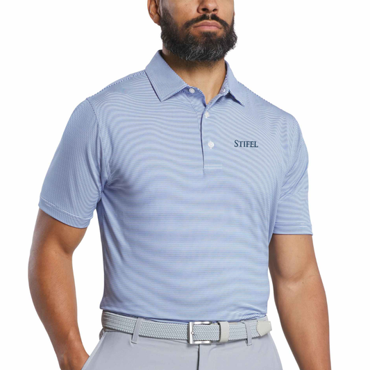 FootJoy Men's MicroFeeder Stripe Performance Golf Polo