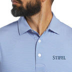 FootJoy Men's MicroFeeder Stripe Performance Golf Polo