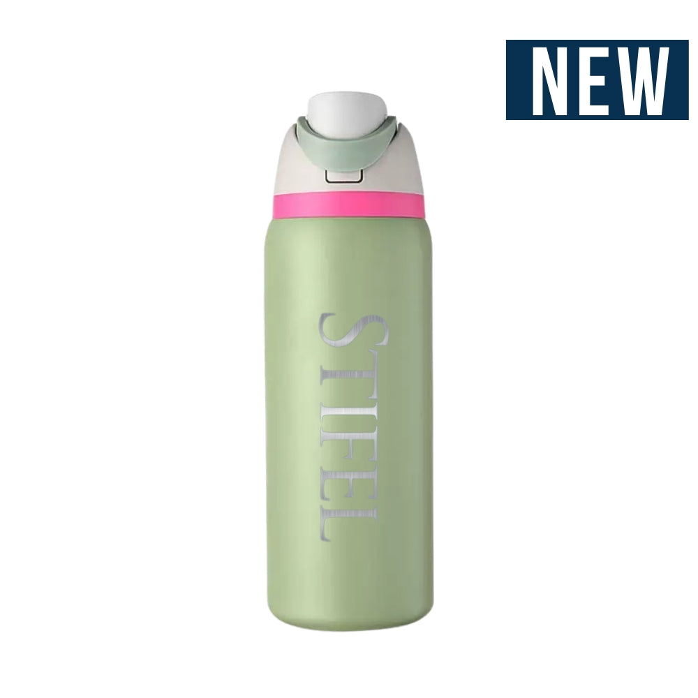 32 Oz Stainless Steel Water Bottle with Carry Handle