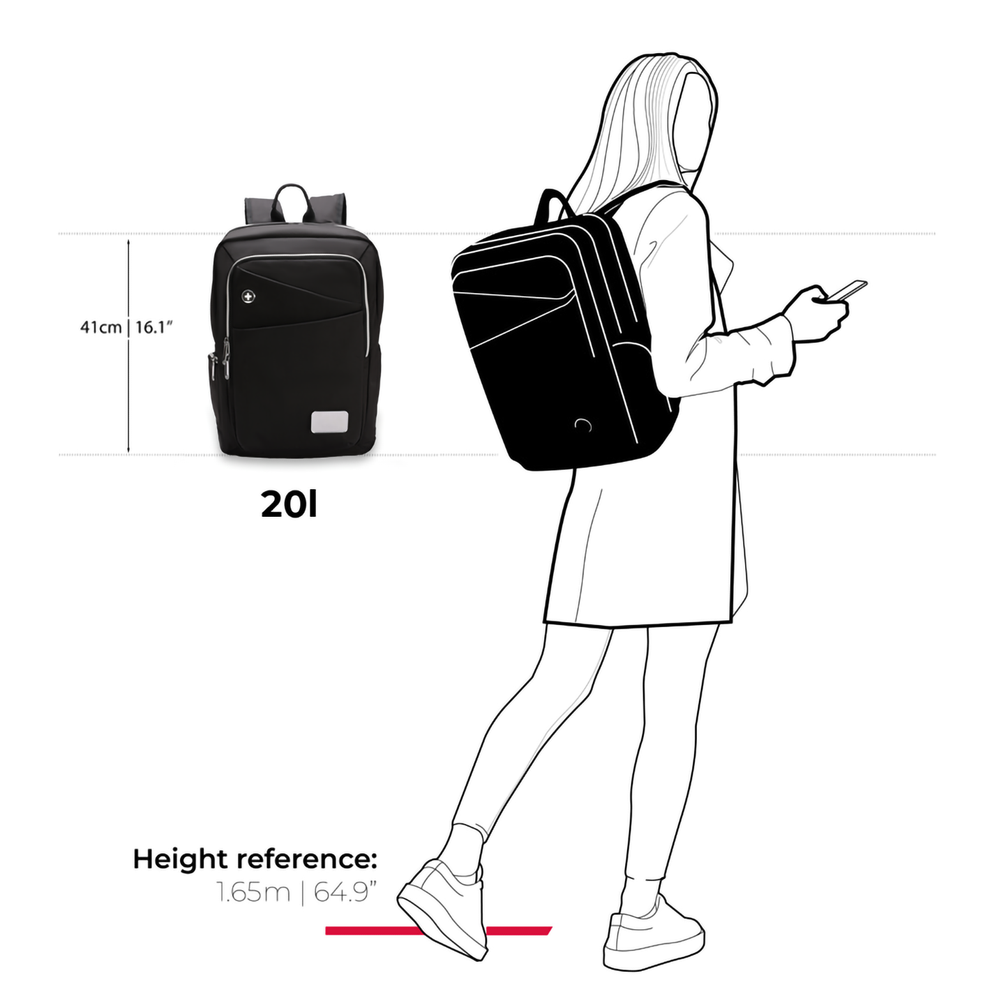 Swissdigital Uptown Backpack With Tracking Tag