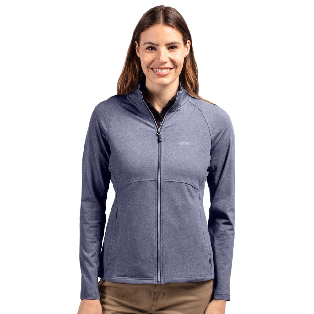 Cutter and Buck Women's Eco Adapt Heather Knit Full Zip