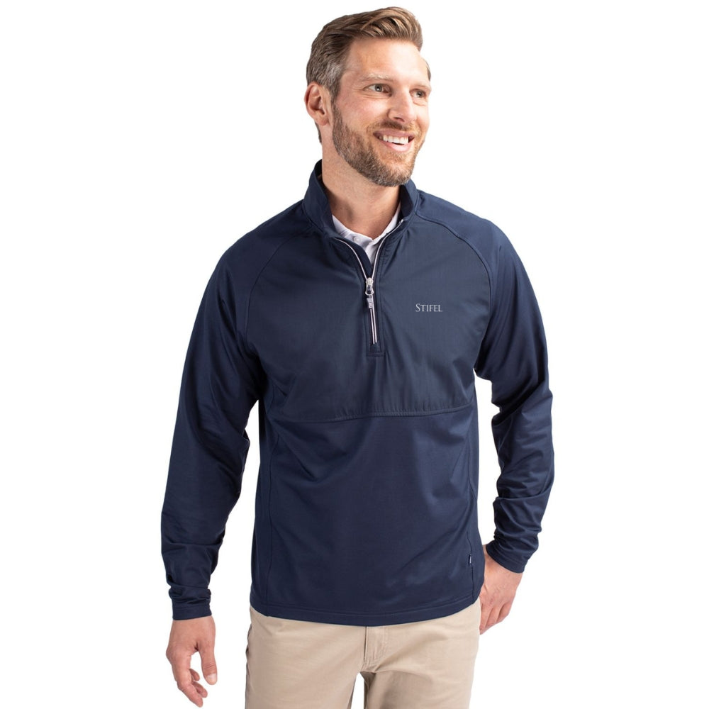 Cutter and Buck Adapt Eco Knit Hybrid Recycled Mens Quarter Zip
