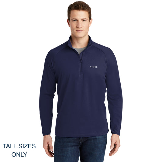 Sport-Tek Tall Sport-Wick Stretch 1/4-Zip Pullover