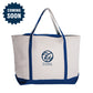 Sailway Large Zippered Canvas Tote