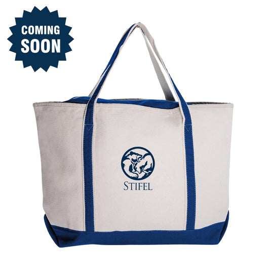 Sailway Large Zippered Canvas Tote