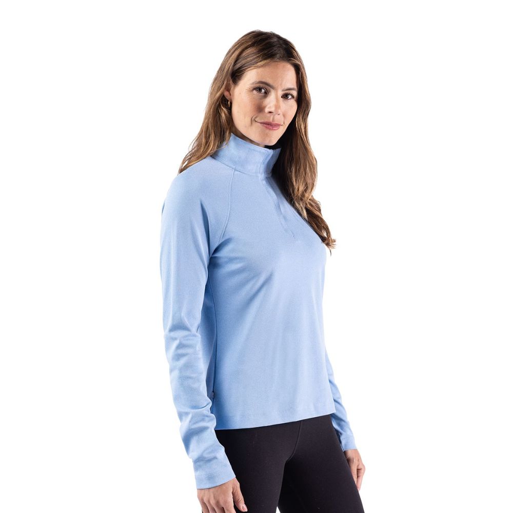 Cutter and Buck Women's Heathered Featherlight Quarter Zip