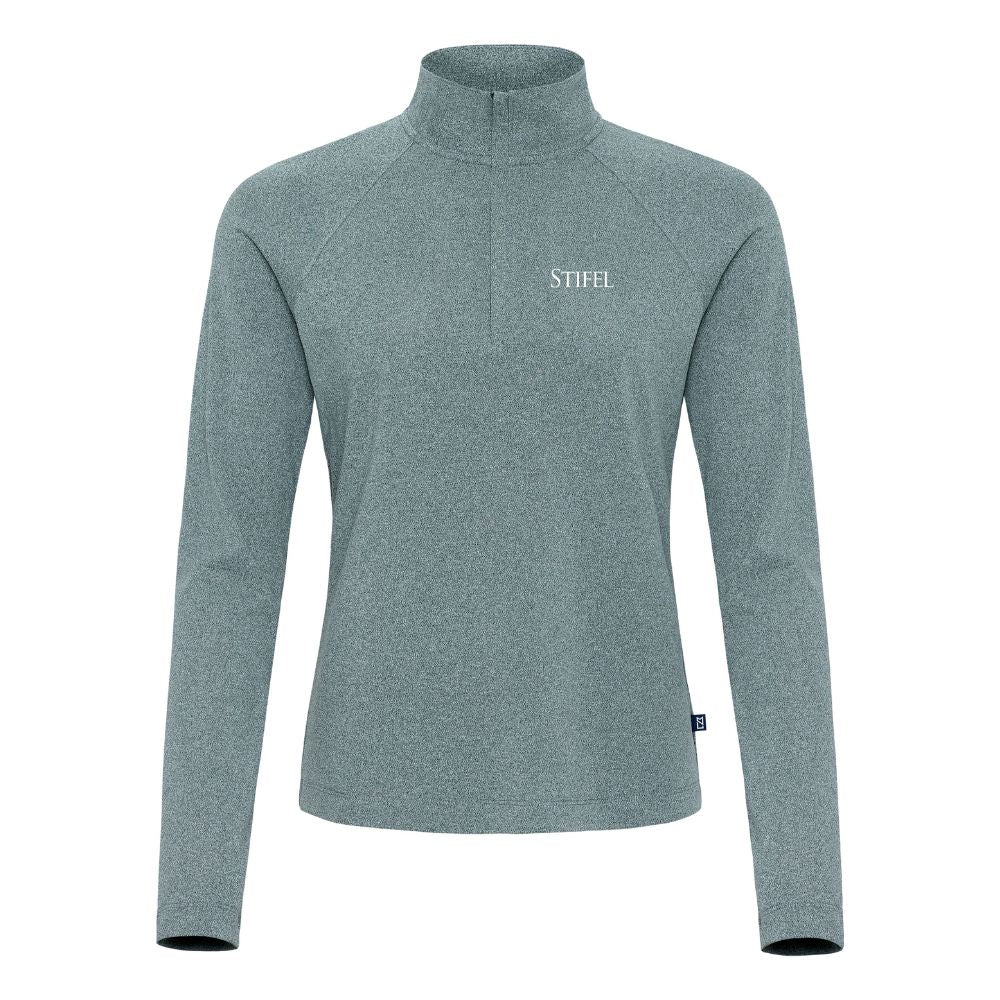 Cutter and Buck Women's Heathered Featherlight Quarter Zip