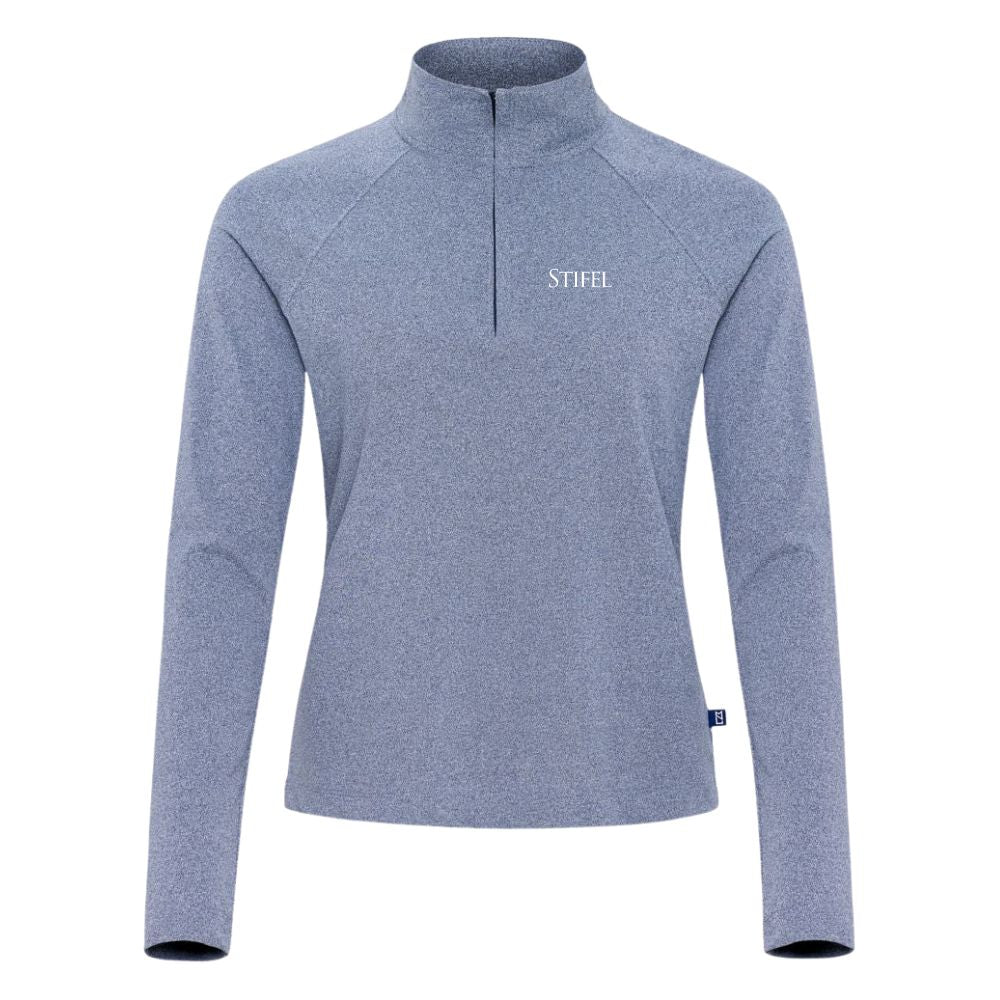 Cutter and Buck Women's Heathered Featherlight Quarter Zip
