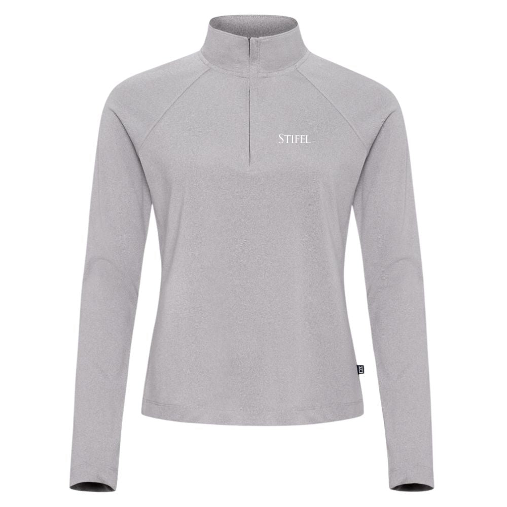 Cutter and Buck Women's Heathered Featherlight Quarter Zip