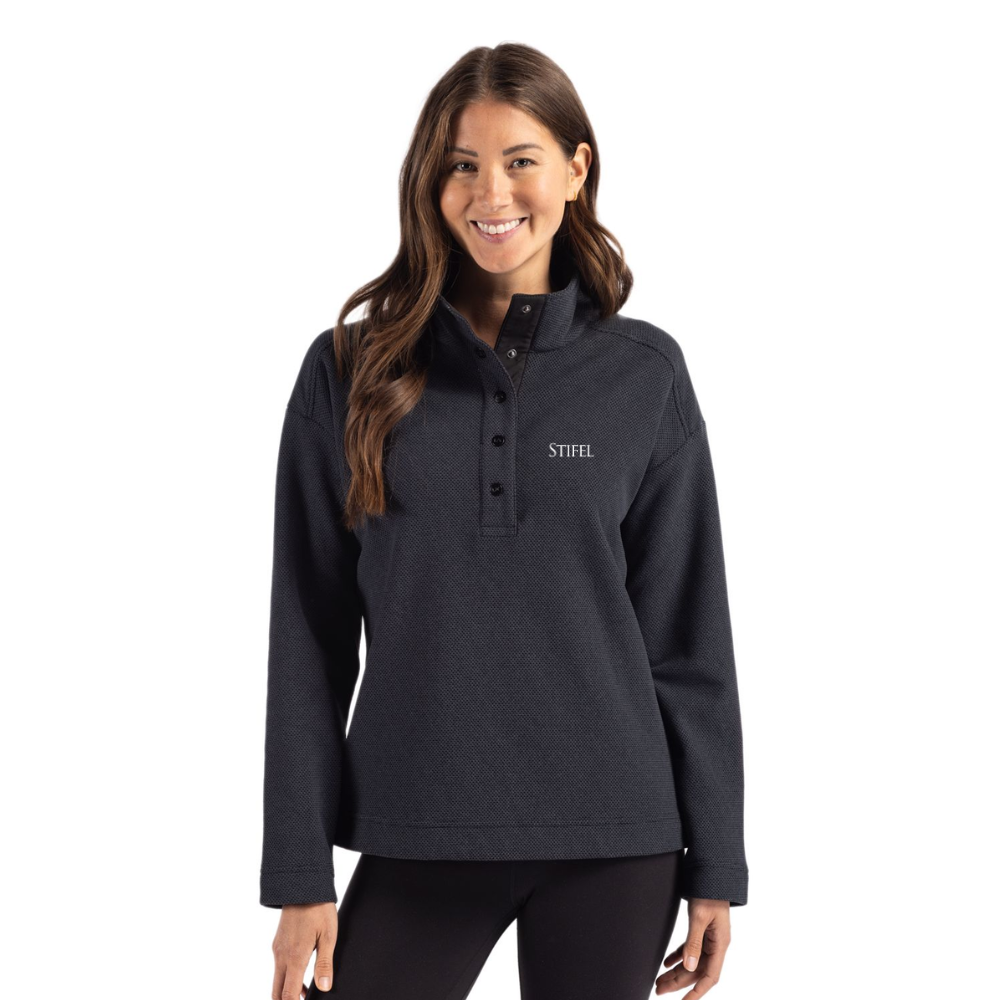 Cutter and Buck Women's Snap Placket Fleece Pullover