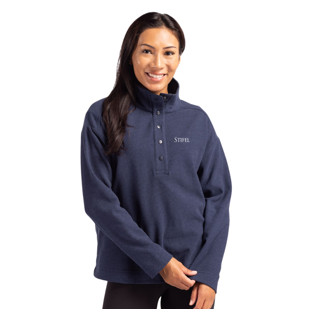 Cutter and Buck Women's Snap Placket Fleece Pullover