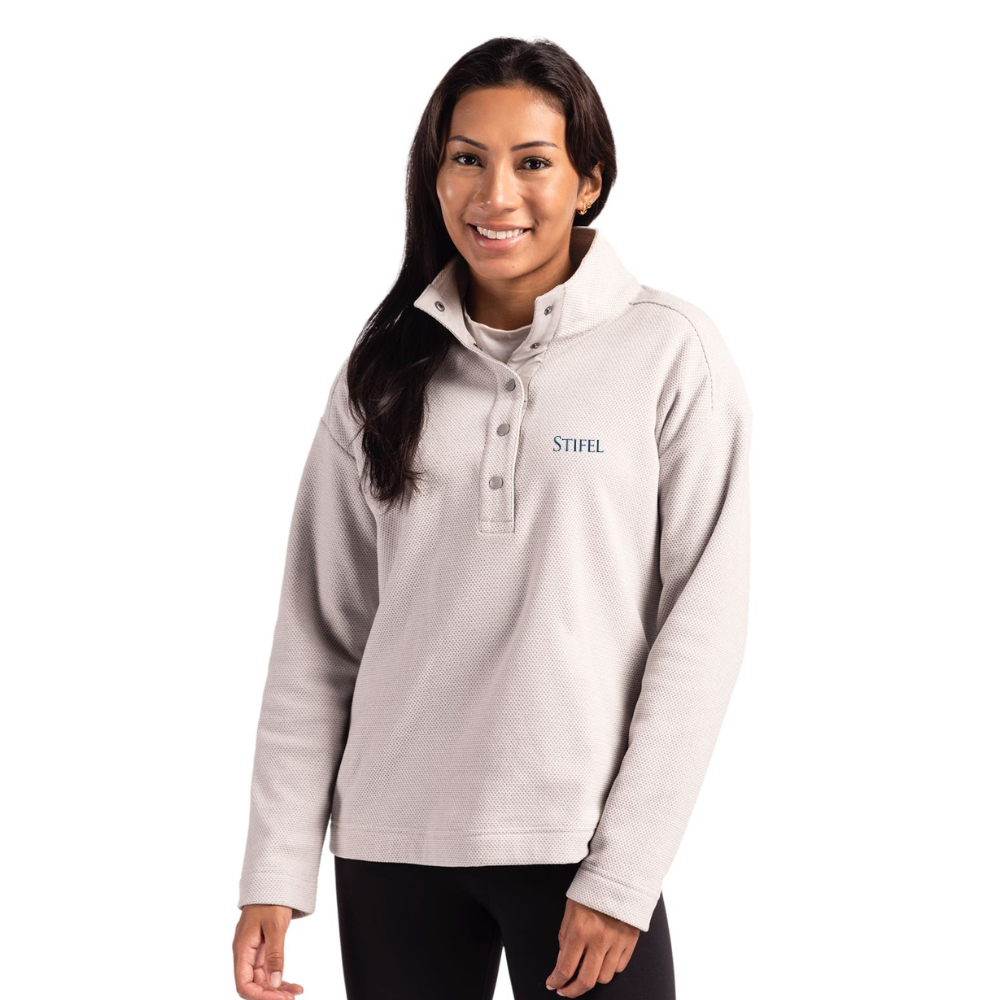 Cutter and Buck Women's Snap Placket Fleece Pullover