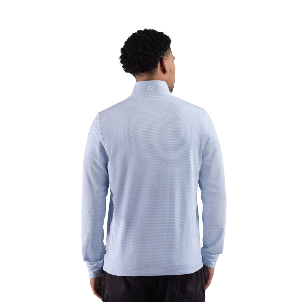 Cutter and Buck Men's Soft Knit Stripe Quarter Zip