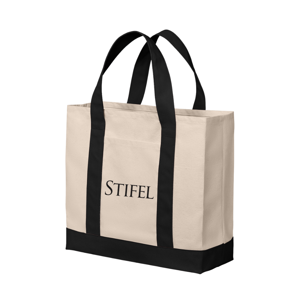 Cotton Canvas Two-Tone Tote