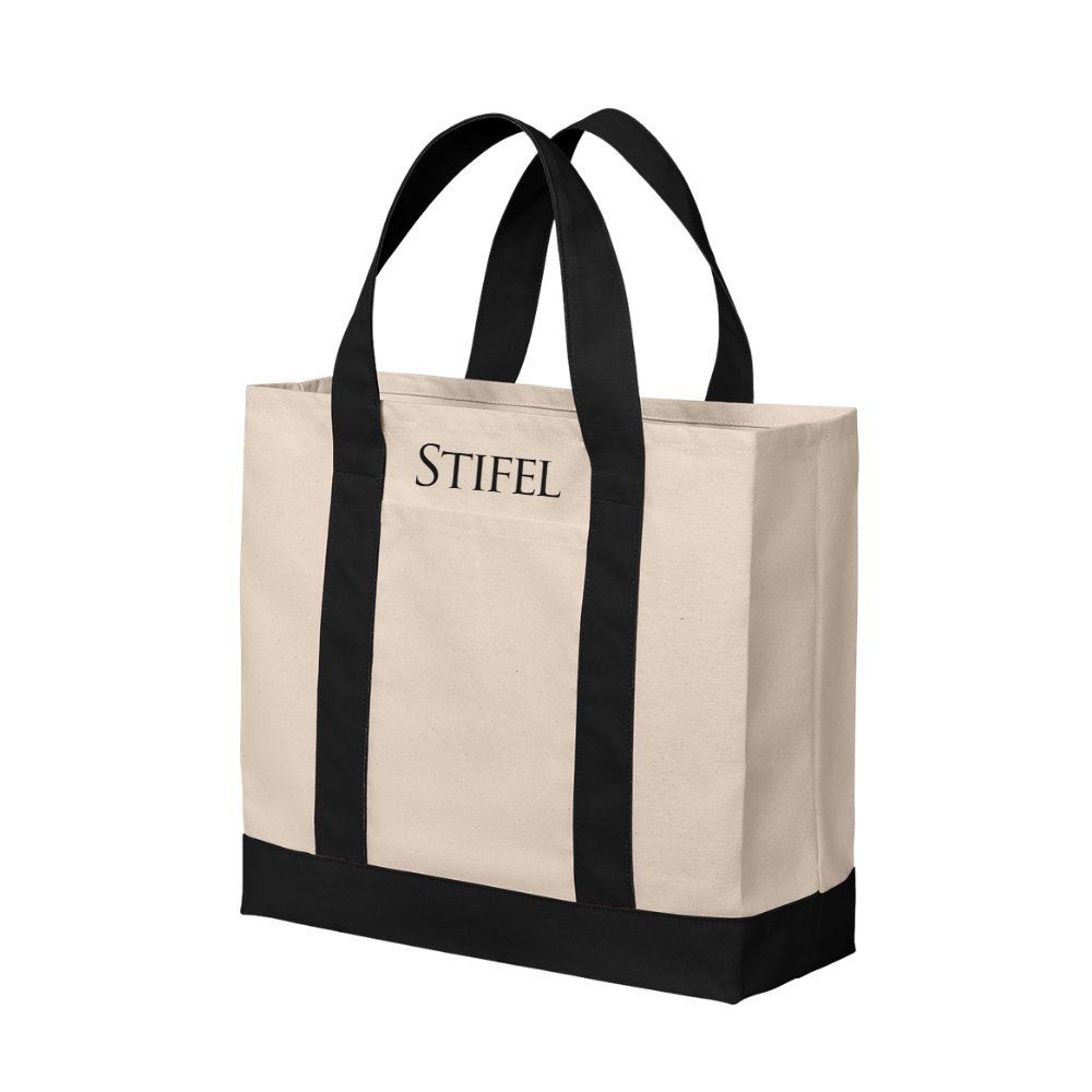 Cotton Canvas Two-Tone Tote