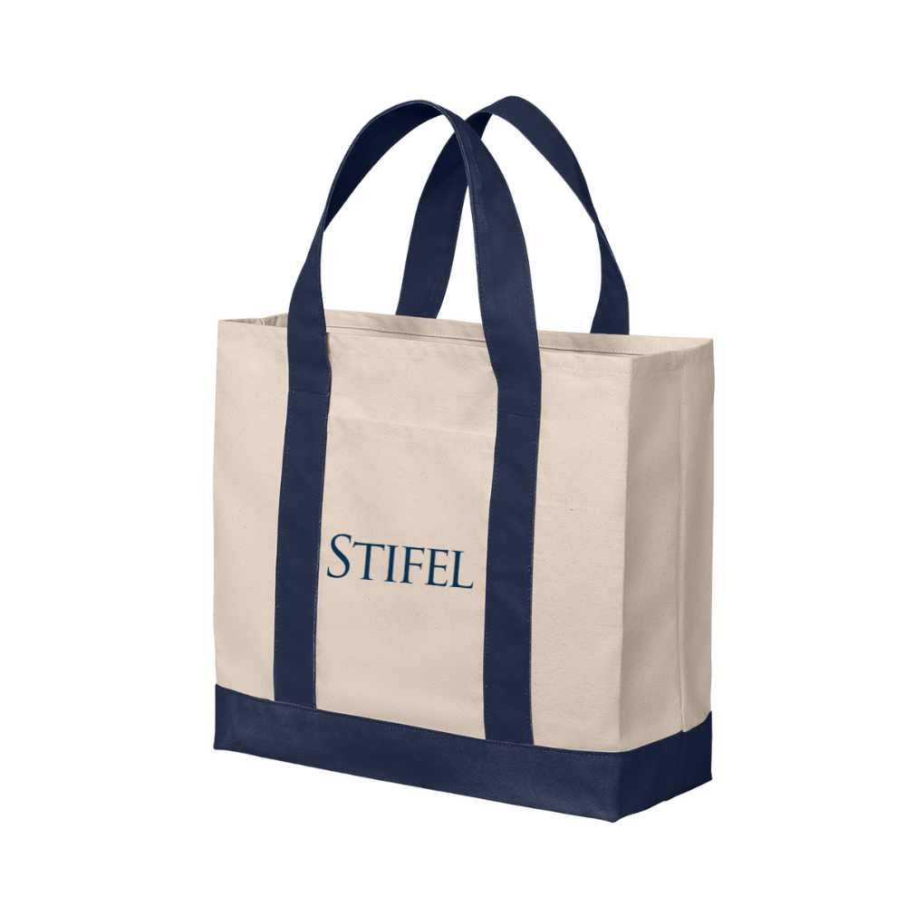Cotton Canvas Two-Tone Tote