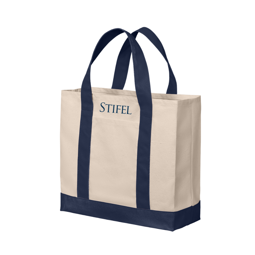 Cotton Canvas Two-Tone Tote